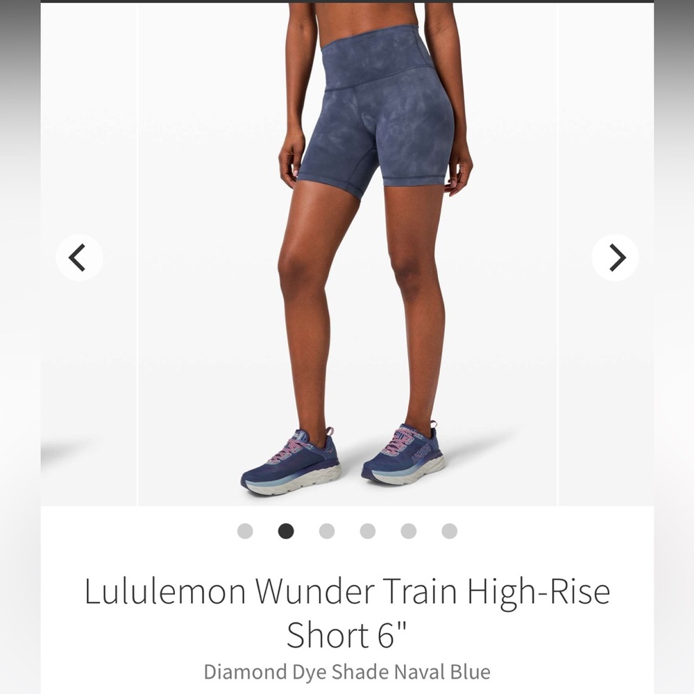 Wunder Train High-Rise Short 6" Diamond Dye Shade Naval Blue